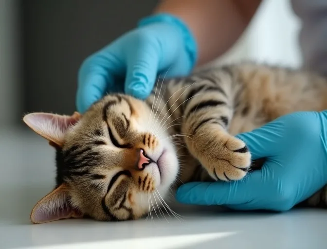 Specialist carefully handling a deceased cat with dignity in Williamstown